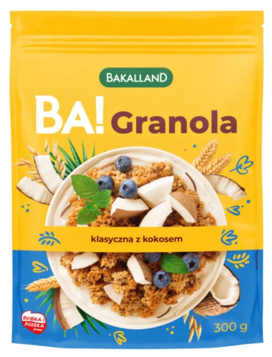 Bakalland BA! Granola klasyczna z kokosem 300 g - zdjęcie 1