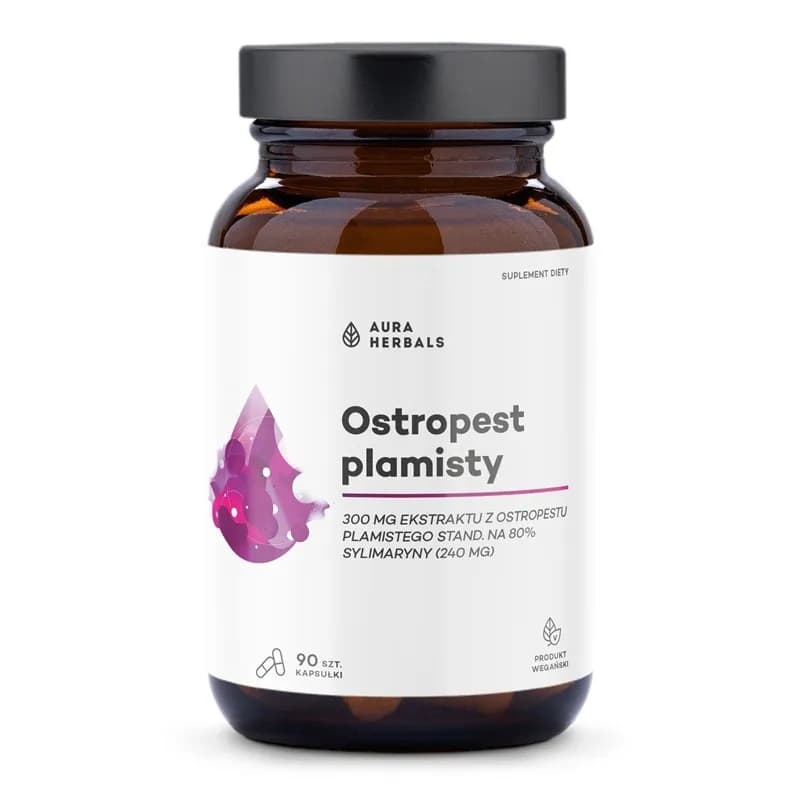 Aura Herbals Ostropest plamisty 80% Sylimaryny 90 kapsułek - zdjęcie 1