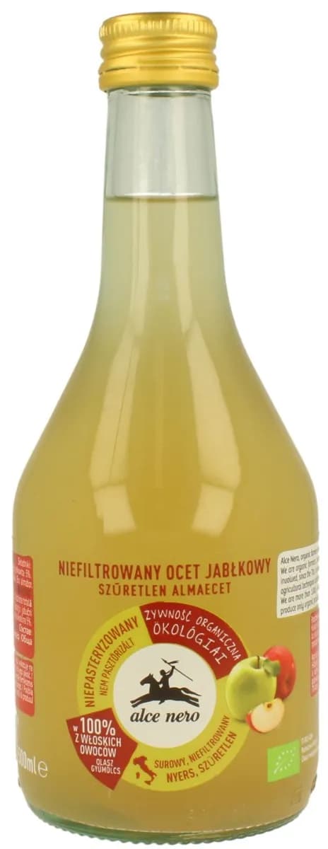 Alce Nero Ocet Jabłkowy 5% Niefiltrowany BIO 500 ml - zdjęcie 1