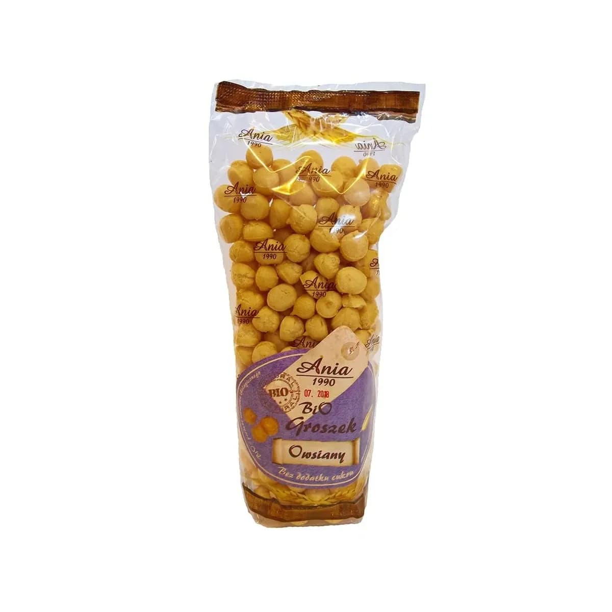 BIO ANIA Groszek Ptysiowy Owsiany Bez Dodatku Cukrów BIO 70 g - zdjęcie 1