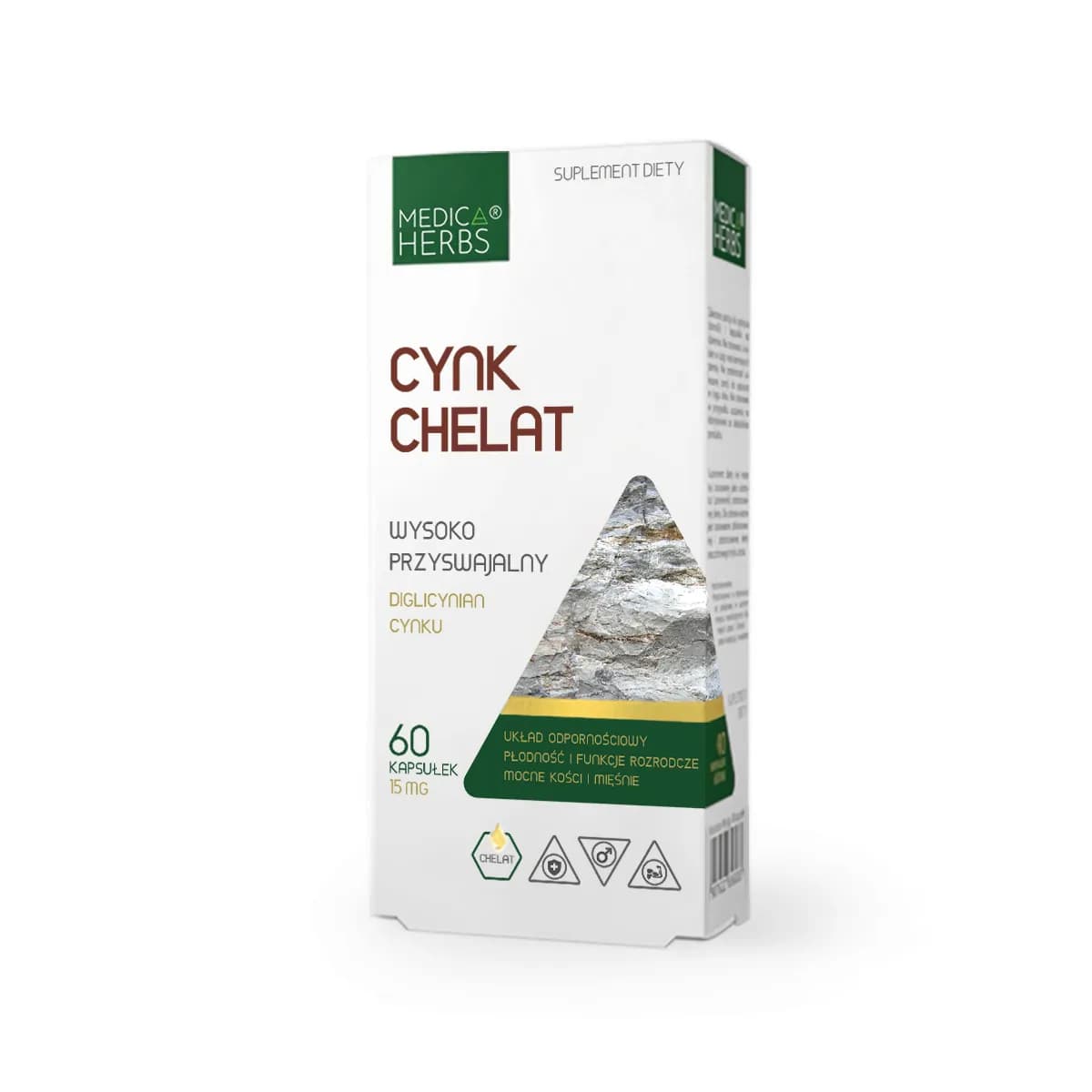 Medica Herbs Cynk Chelat 60 kapsułek - zdjęcie 1