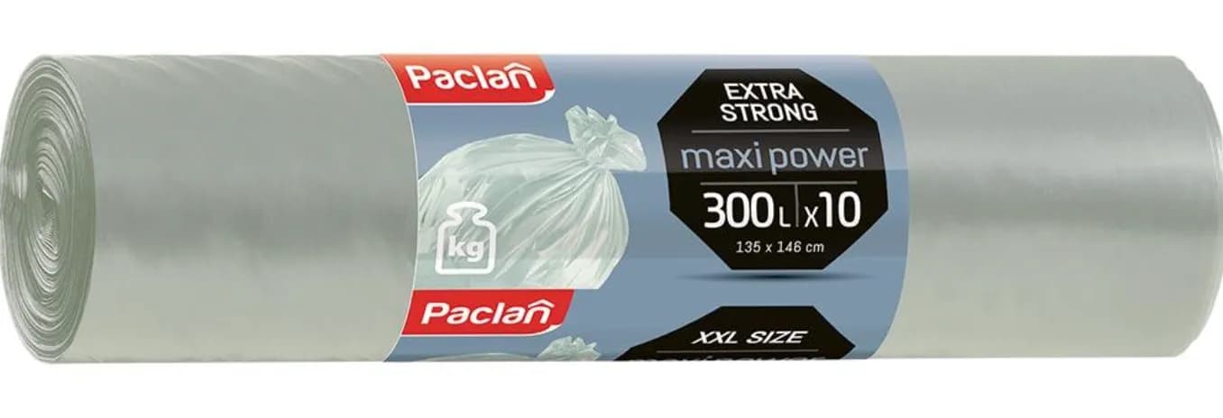 Paclan Worki Maxi Power transparent 300L 10 sztuk - zdjęcie 1