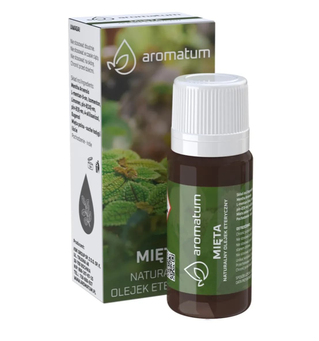 Aromatum Naturalny olejek eteryczny mięta 12 ml - zdjęcie 1