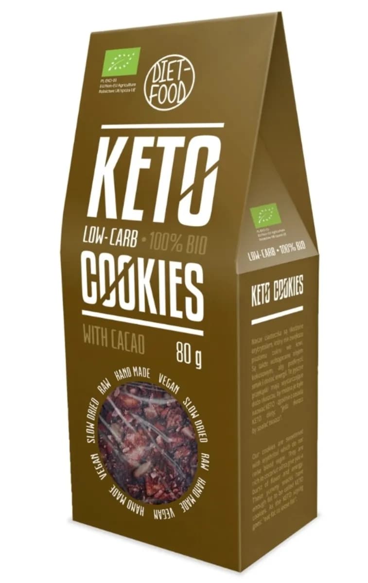 Diet Food Bio Ciasteczka Keto Kakao 80 g - zdjęcie 1
