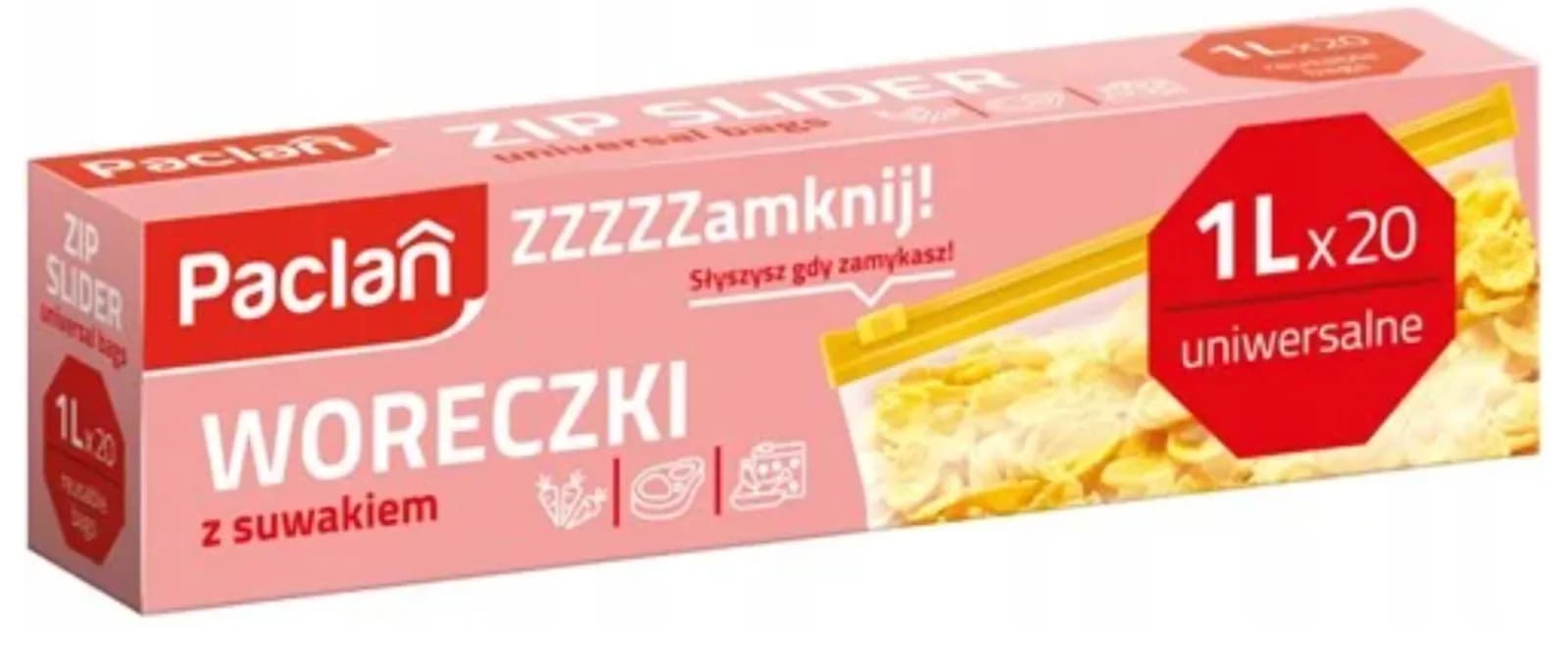 Paclan Woreczki z suwakiem 1L 20 sztuk - zdjęcie 1