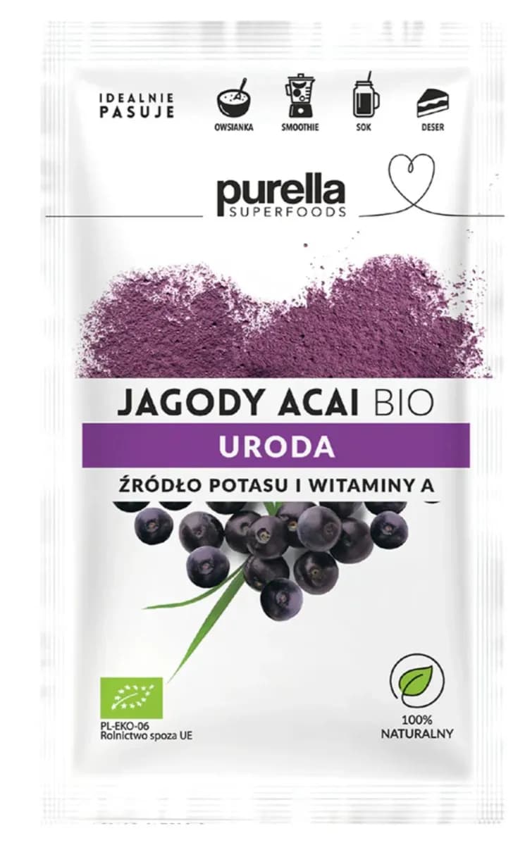 Purella Superfoods Jagody ACAI BIO 21 g - zdjęcie 1