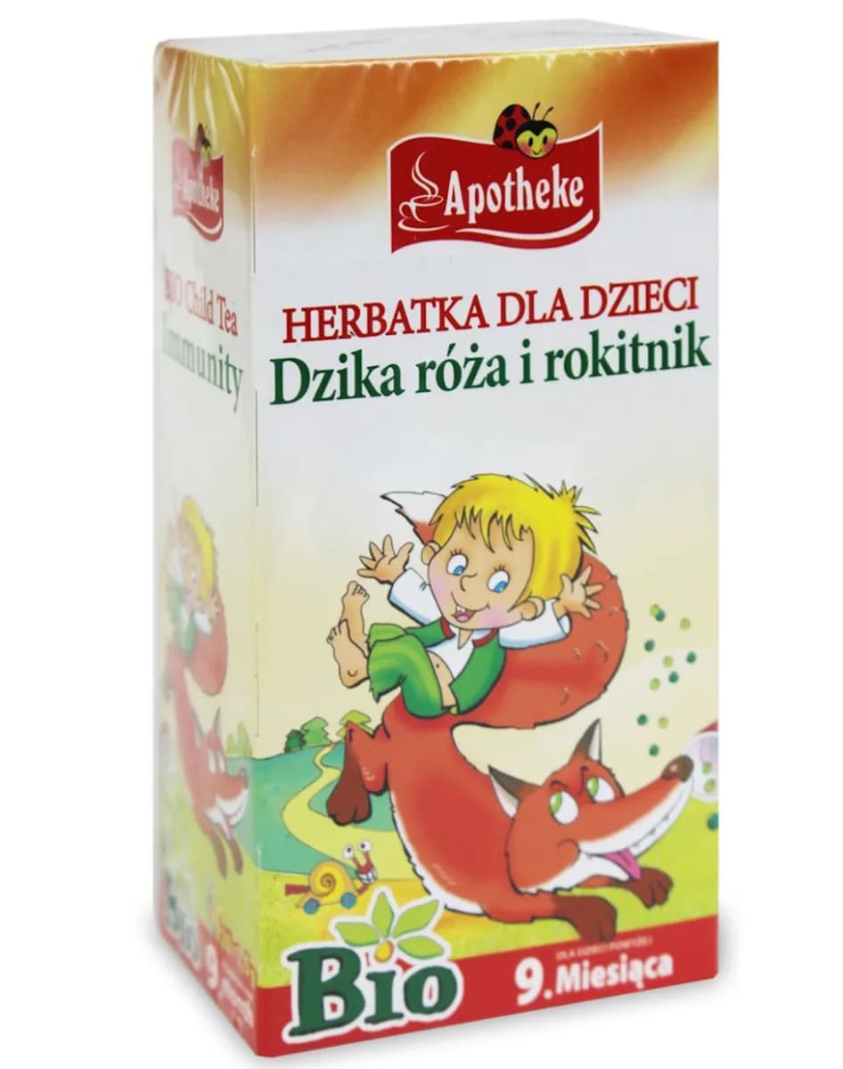 Apotheke Herbatka Dla Dzieci Dzika Róża Rokitnik Po 9 Miesiącu BIO 30g (20x1,5g) - zdjęcie 1