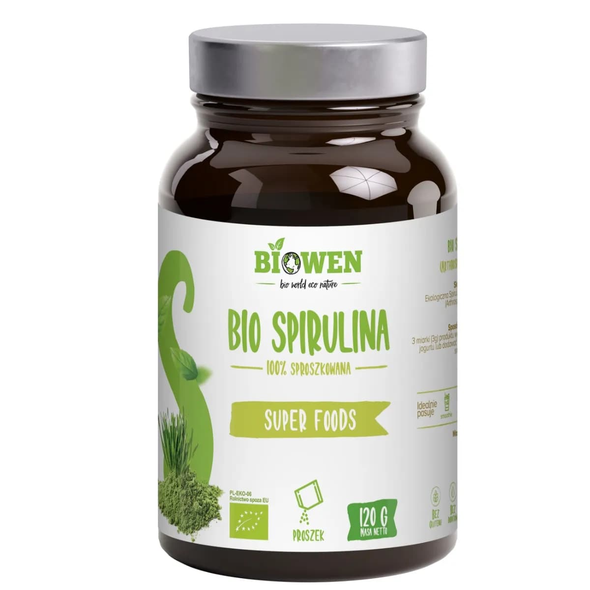 Biowen BIO spirulina proszek 120g - zdjęcie 1