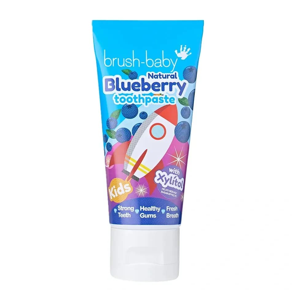 BRUSH-BABY Blueberry 1350 ppm pasta do zębów jagodowa 50 ml - zdjęcie 1