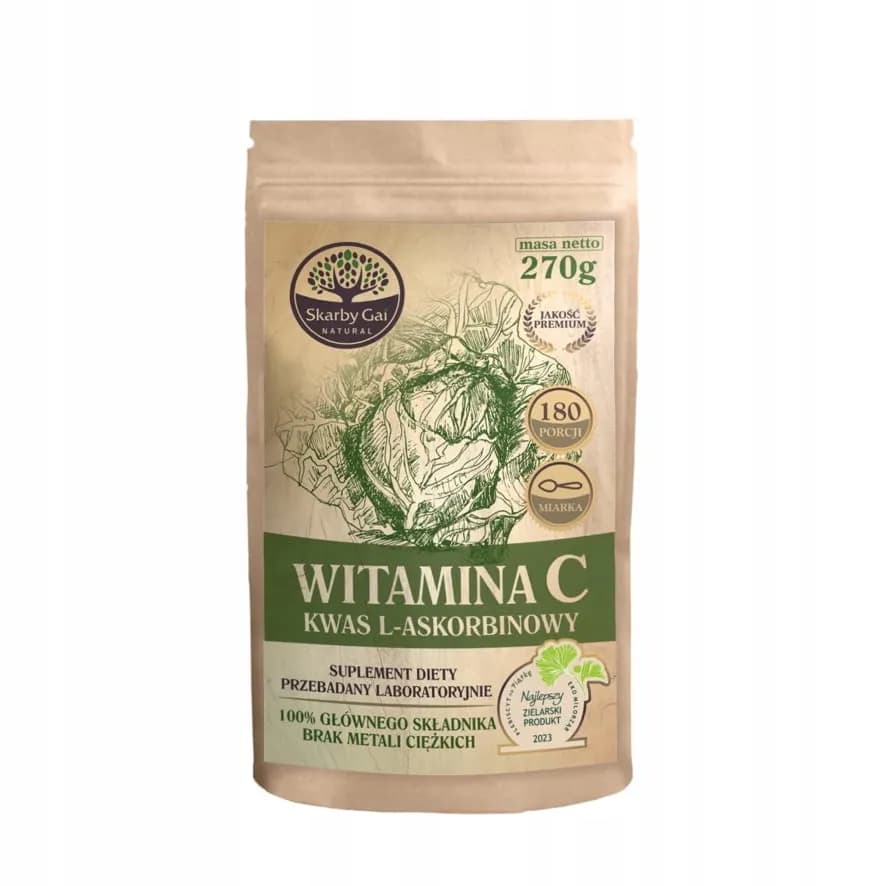 Skarby Gai Naturalna Witamina C Kwas L-askorbinowy z kapusty 270 g - zdjęcie 1