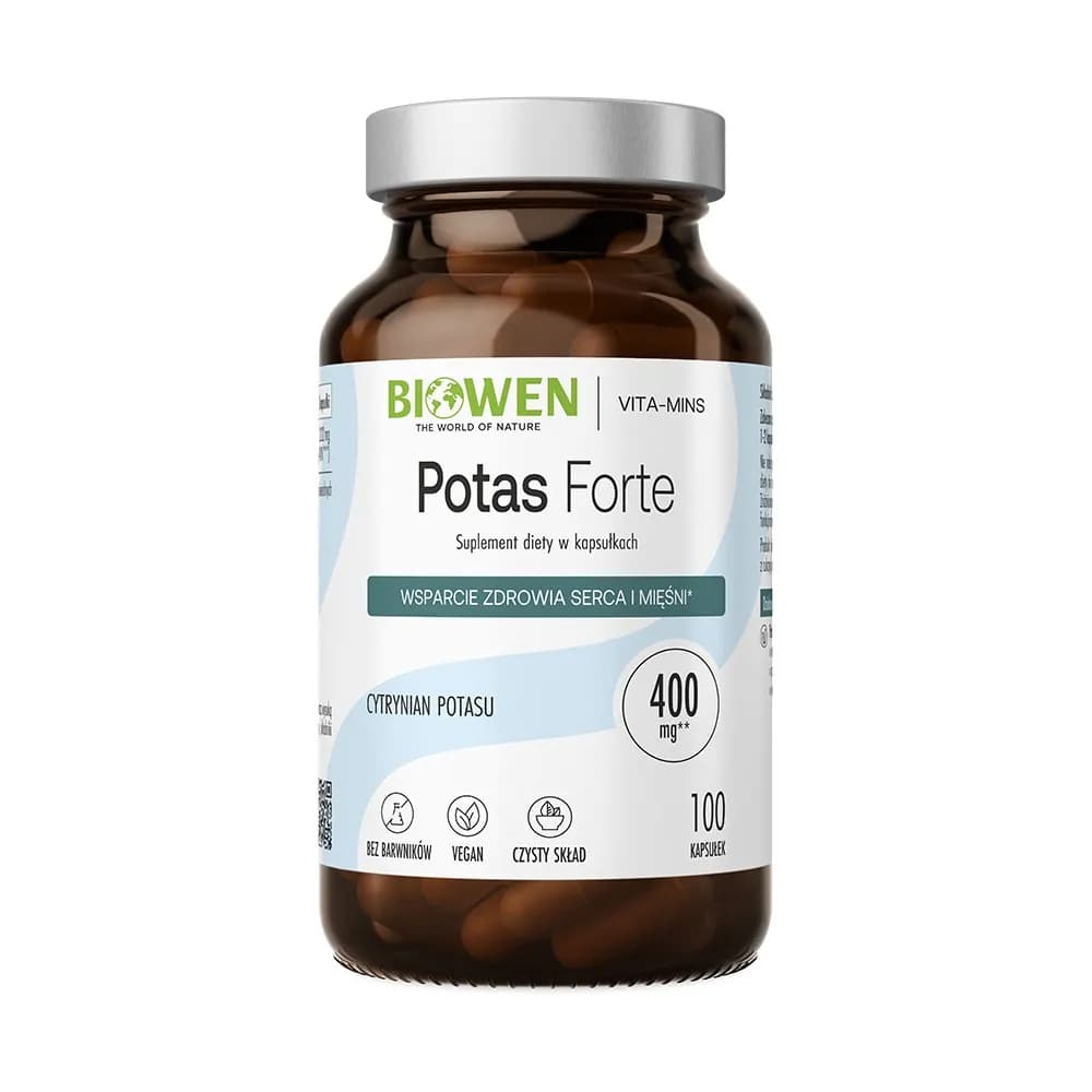 Biowen Potas Forte Cytrynian Potasu 1100 mg 100 kapsułek - zdjęcie 1