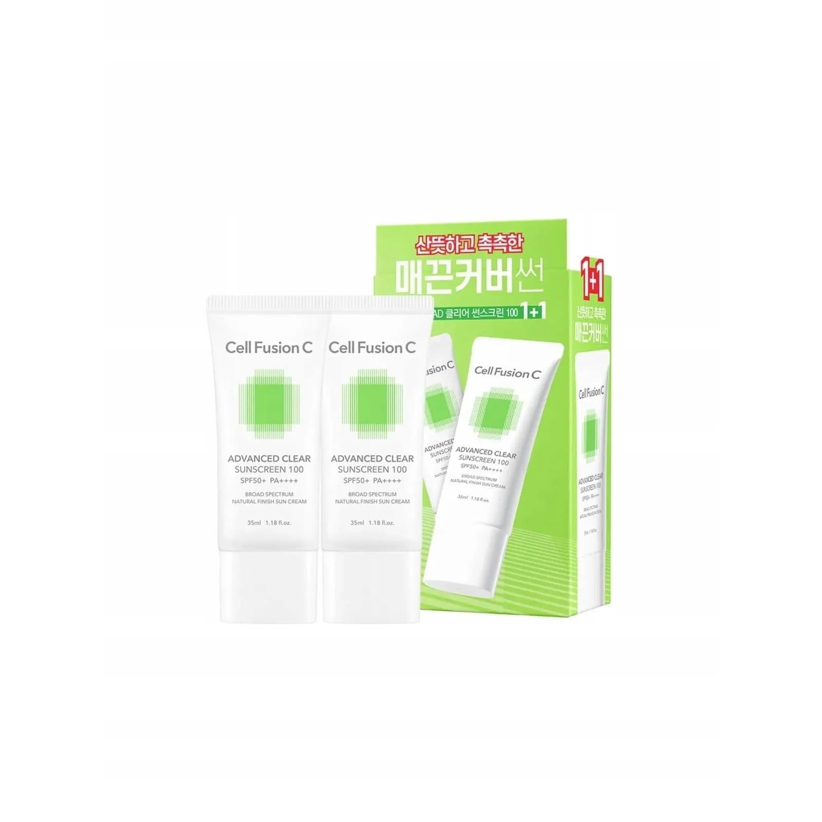 Cell Fusion C Advanced Clear Sunscreen SPF48/PA++++ 2 x 35 ml - zdjęcie 1