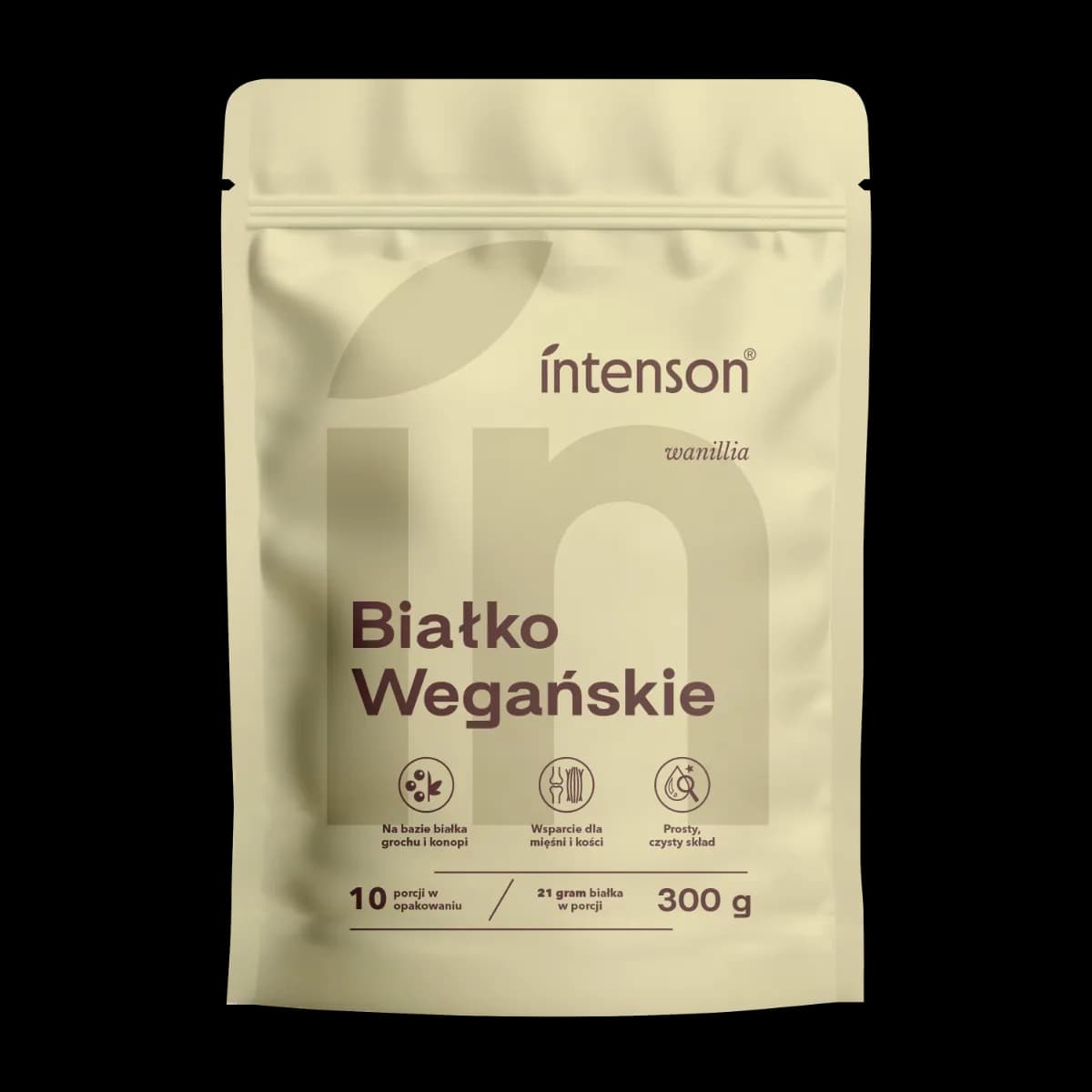 Intenson Wegańskie białko 300 g o smaku waniliowym - zdjęcie 1