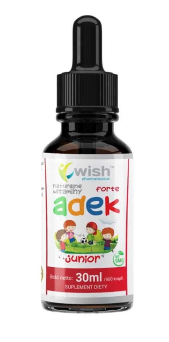Wish Naturalna Witamina ADEK Forte Junior 30ml - zdjęcie 1