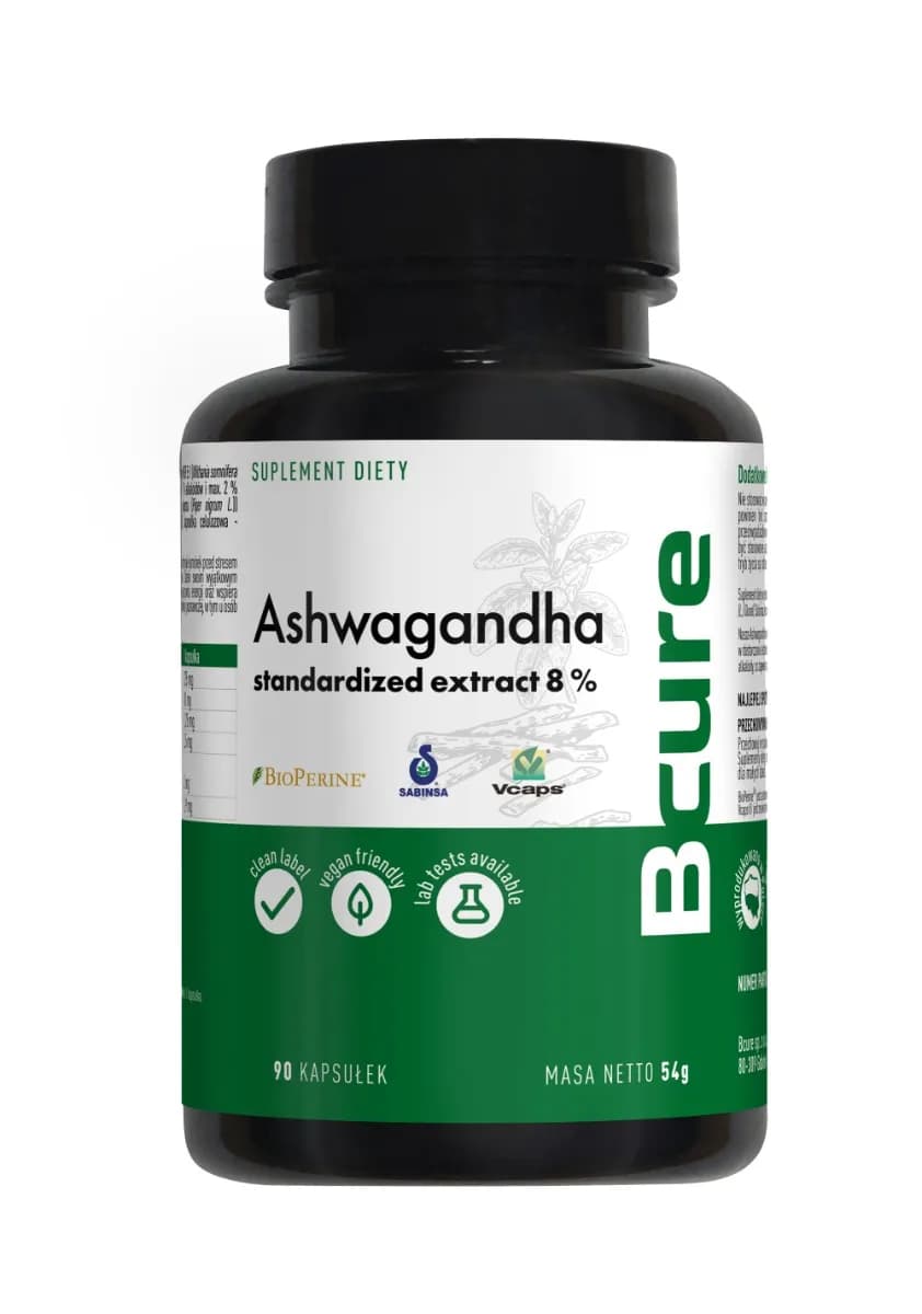 BCure Ashwagandha 90 kapsułek - zdjęcie 1