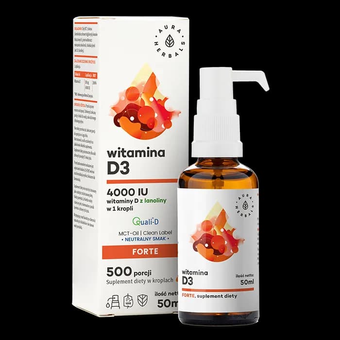 Aura Herbals Witamina D3 4000 IU 50 ml - zdjęcie 1