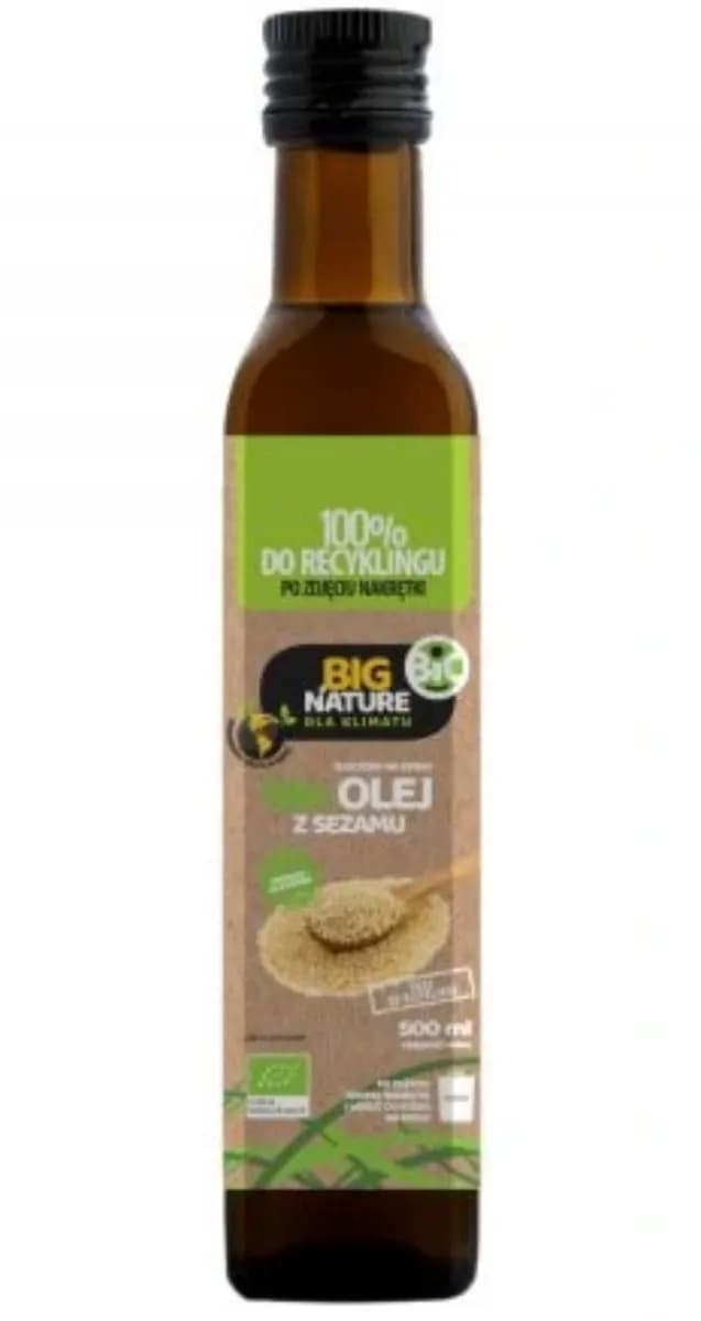 Big Nature Olej sezamowy BIO 500ml - zdjęcie 1