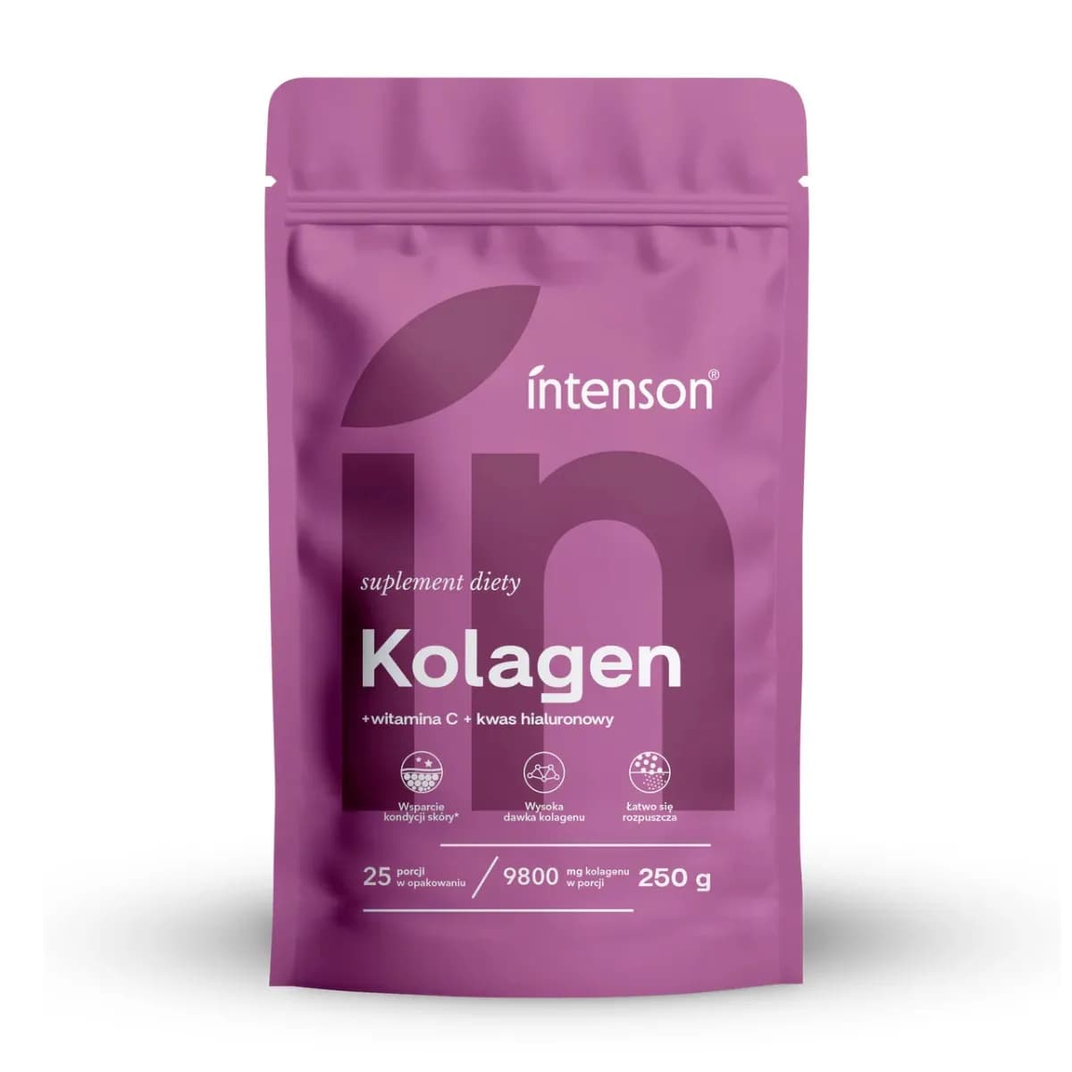 Intenson Kolagen + witamina C + kwas hialuronowy proszek 250 g - zdjęcie 1