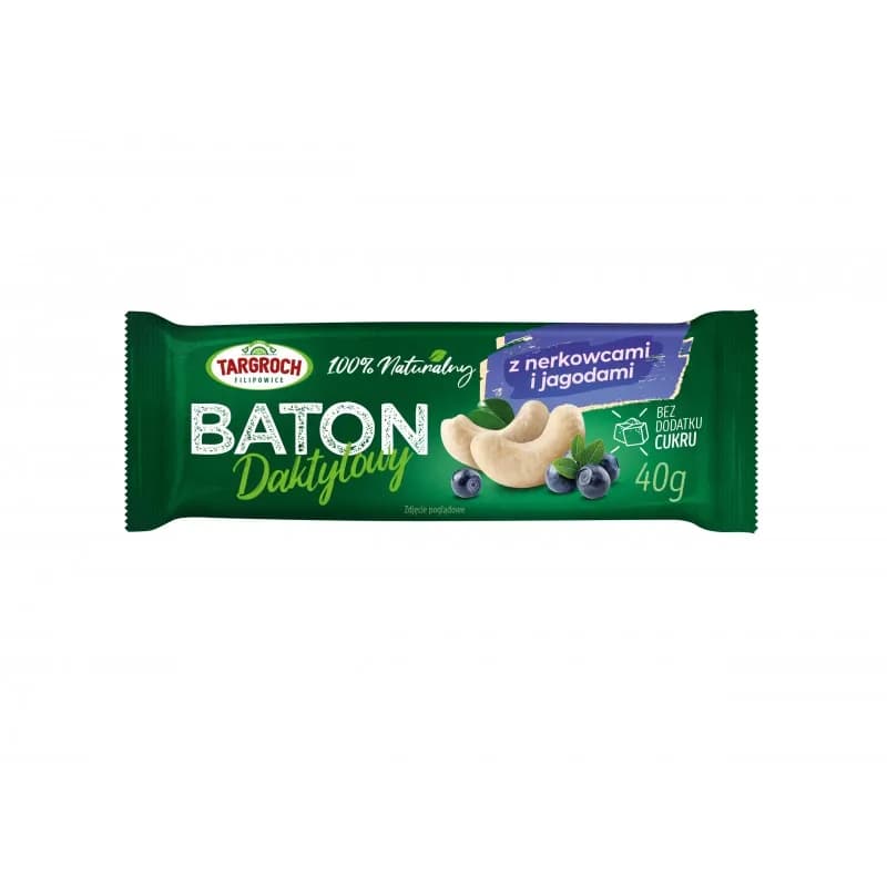 Targroch Baton daktylowy z nerkowcami i jagodą 40 g - zdjęcie 1