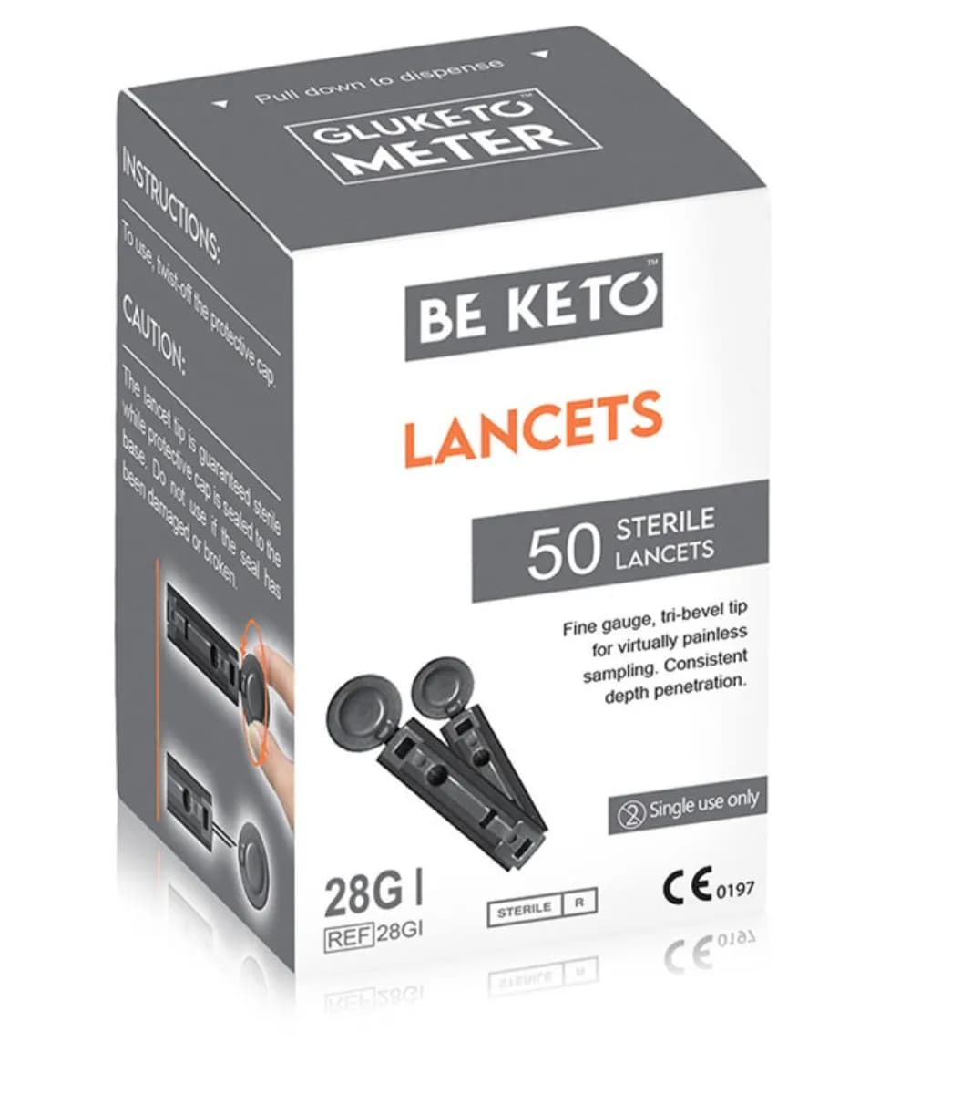 BeKeto GluKeto Meter sterylne lancety 50 sztuk - zdjęcie 1