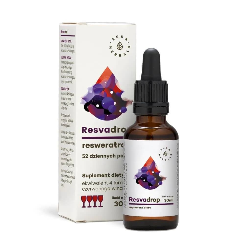 Aura Herbals Resvadrop Resweratrol 30 ml w kroplach - zdjęcie 1