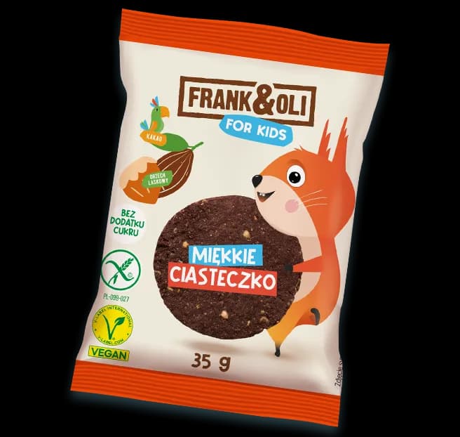 Frank&Oli For Kids Ciasteczko z Pastą z Orzechów Laskowych+ Kakao 35g - zdjęcie 1