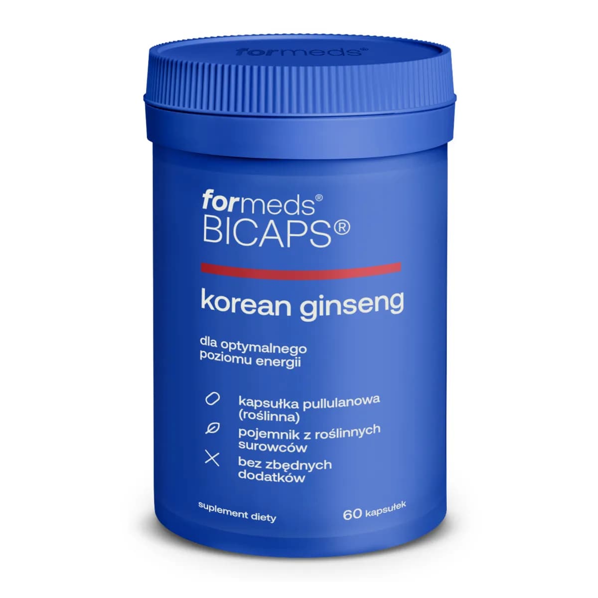 ForMeds Bicaps Korean Ginseng żeń-szeń koreański 60 kapsułek wegańskich - zdjęcie 1