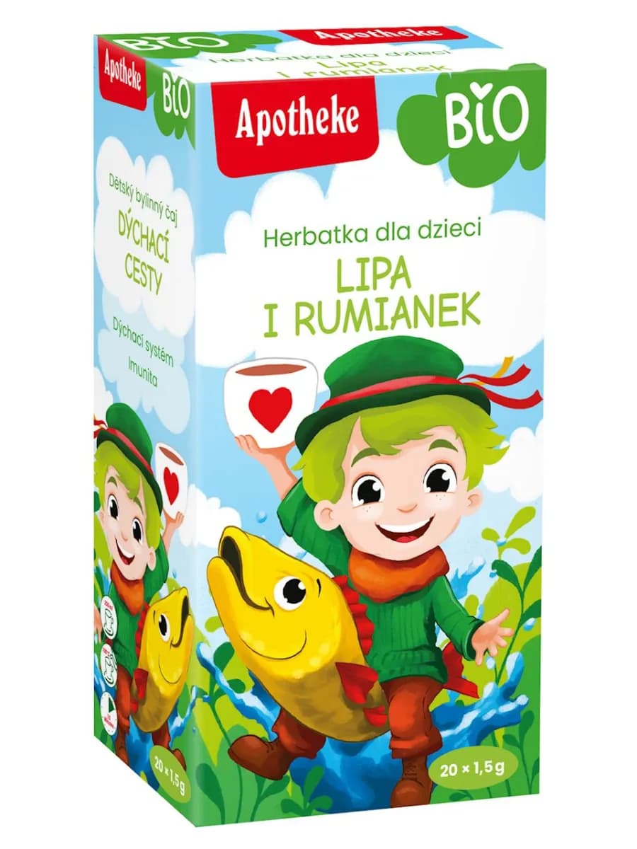 Apotheke Herbatka Dla Dzieci Lipa Czarny Bez Rumianek BIO 30g (20x1,5g) - zdjęcie 1