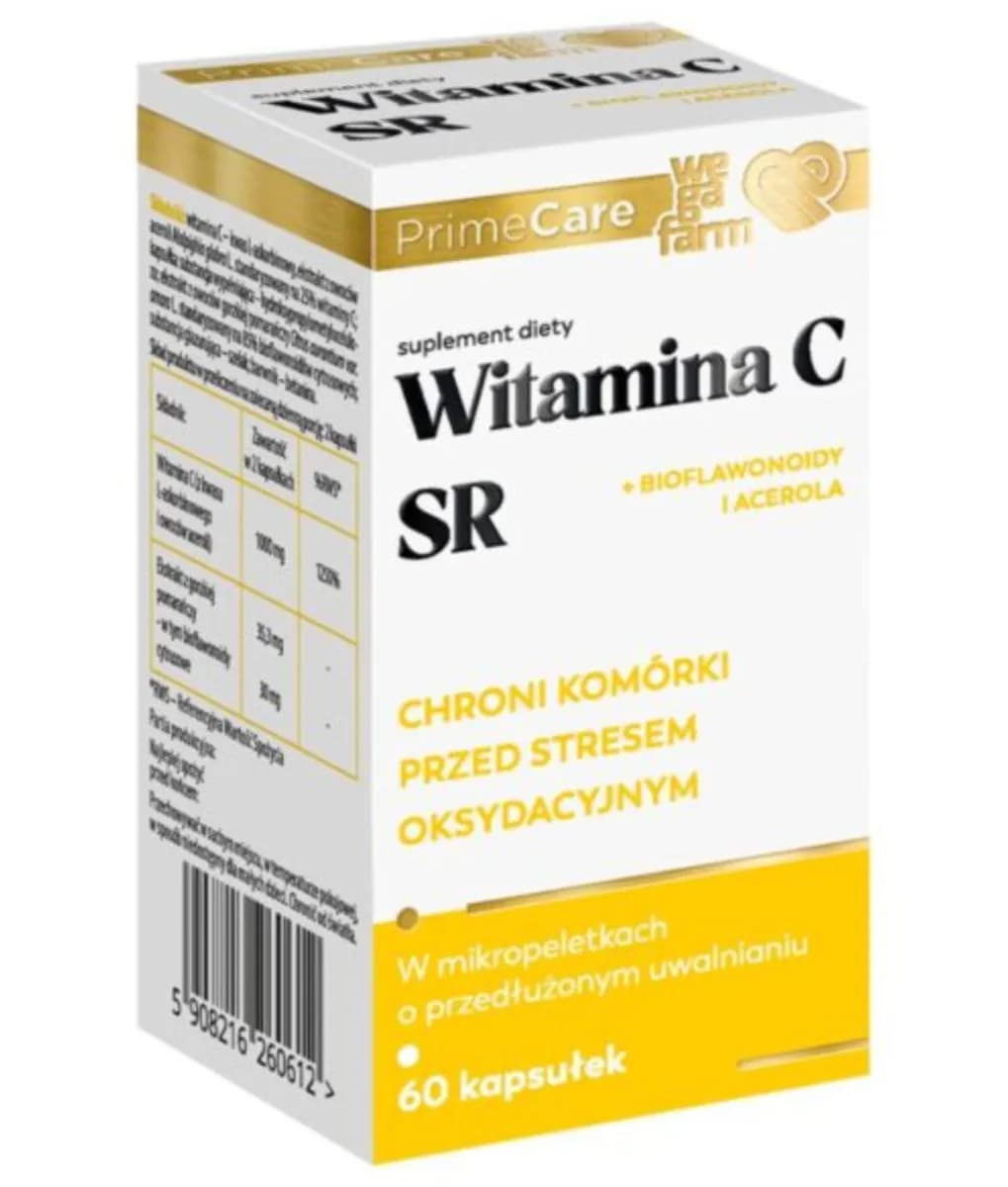 WegaFarm Witamina C SR+ bioflawonoidy i acerola 60 kapsułek - zdjęcie 1