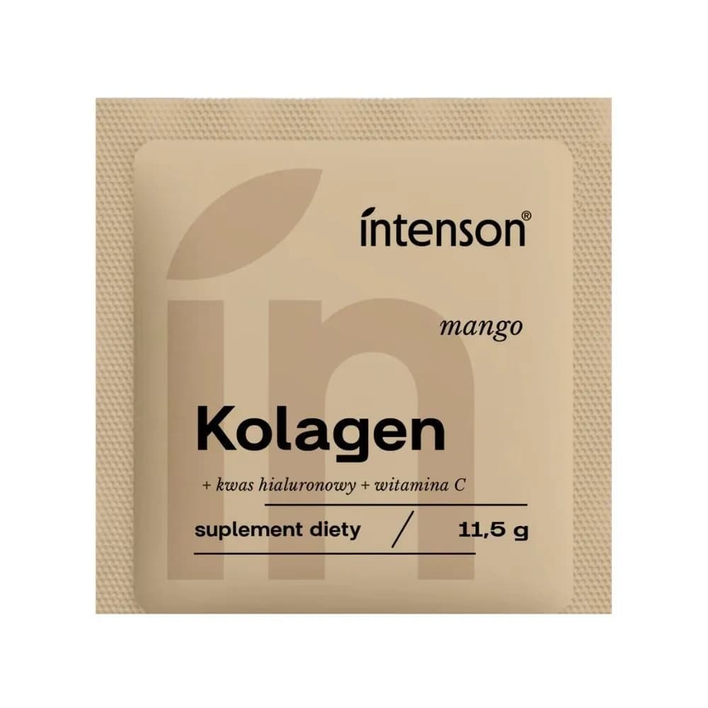 Intenson Kolagen z witaminą C i kwasem hialuronowym 11,5 g o smaku mango - zdjęcie 1