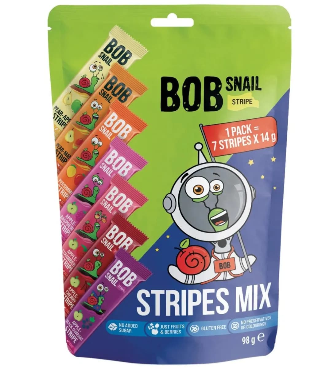 BOB SNAIL Przekąski stripe mix 7x14gr - zdjęcie 1