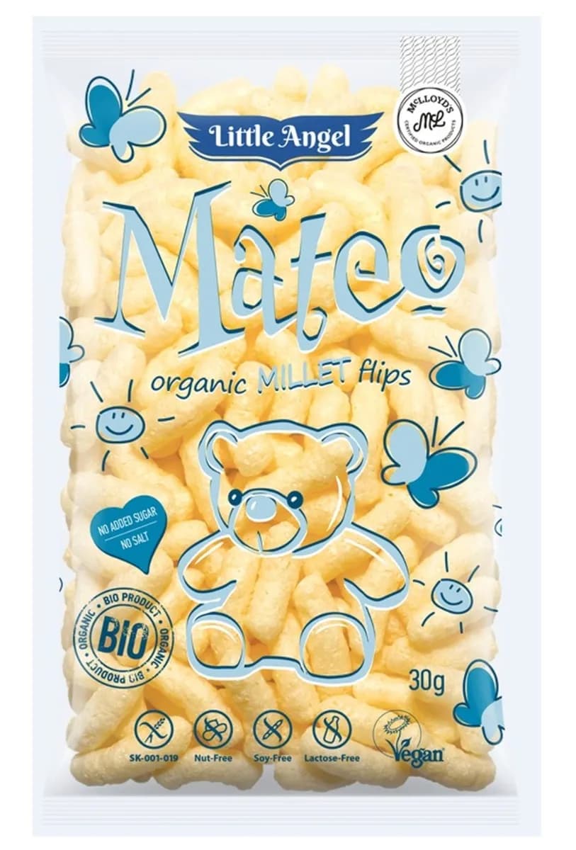LITTLE ANGEL Chrupki kukurydziano-jaglane Mateo od 7 miesiąca BIO 30 g - zdjęcie 1
