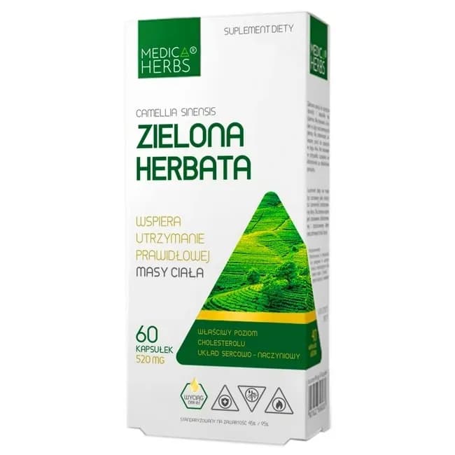 Medica Herbs Zielona Herbata 60 kapsułek - zdjęcie 1