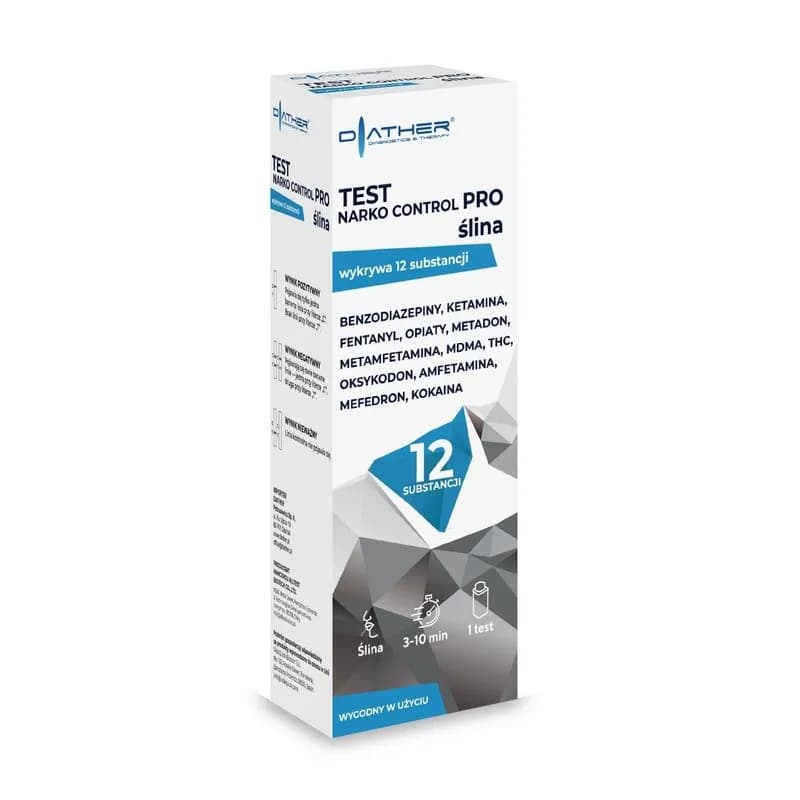 DIATHER Test Narko Control PRO ślina 12 substancji DSD-8127 H-C - zdjęcie 1