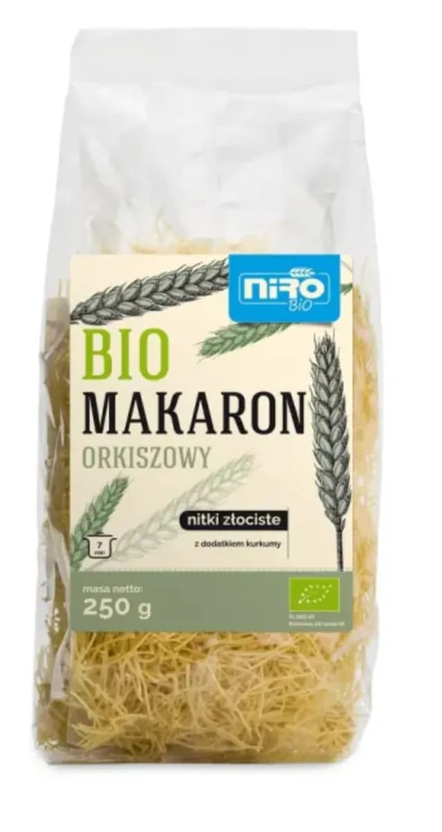 Niro Makaron Orkiszowy Z Kurkumą Nitki Złociste BIO 250 g - zdjęcie 1