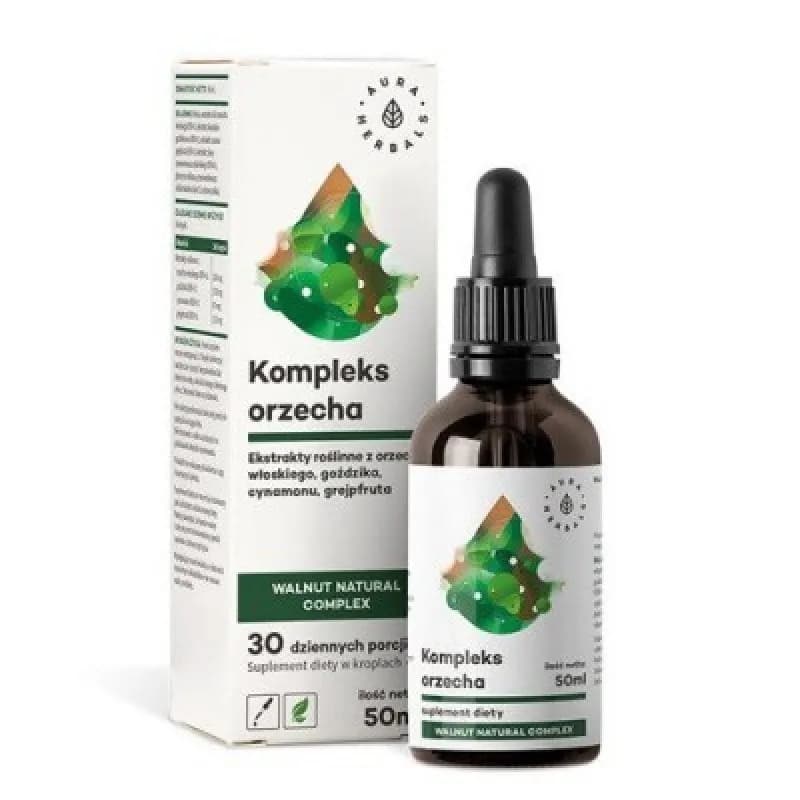 Aura Herbals Orzech kompleks Walnut Natural Complex krople 50 ml - zdjęcie 1