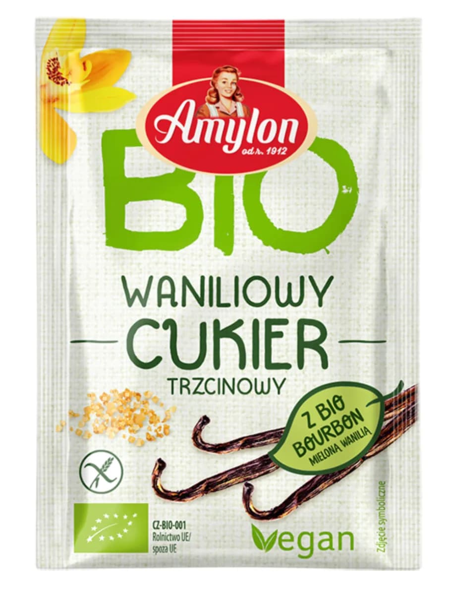 Amylon- Cukier z wanilią bourbon bezglutenowy BIO 8g - zdjęcie 1