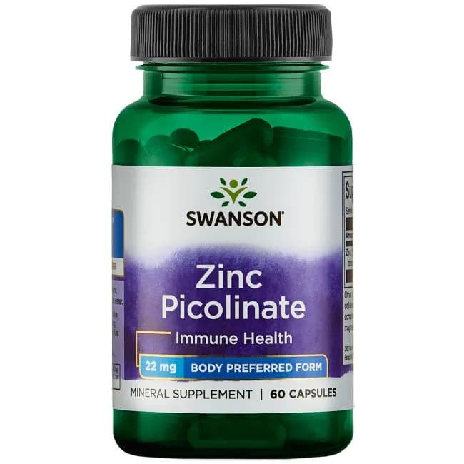 Swanson Pikolinian cynku 22 mg 60 kapsułek - zdjęcie 1