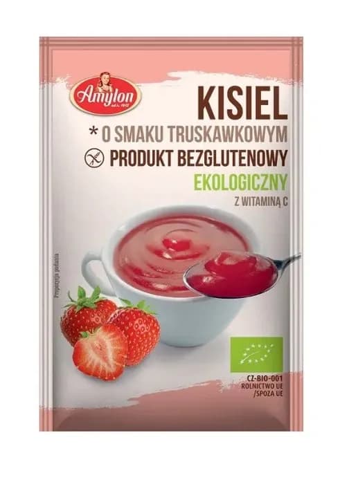 Amylon Kisiel Instant O Smaku Truskawkowym Bezglutenowy BIO 30 g - zdjęcie 1
