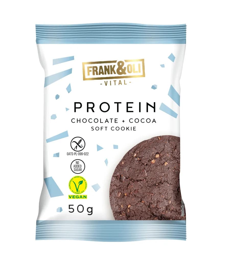 Frank&Oli Ciastko Proteinowe Brownie bez dodatku cukru 50g - zdjęcie 1