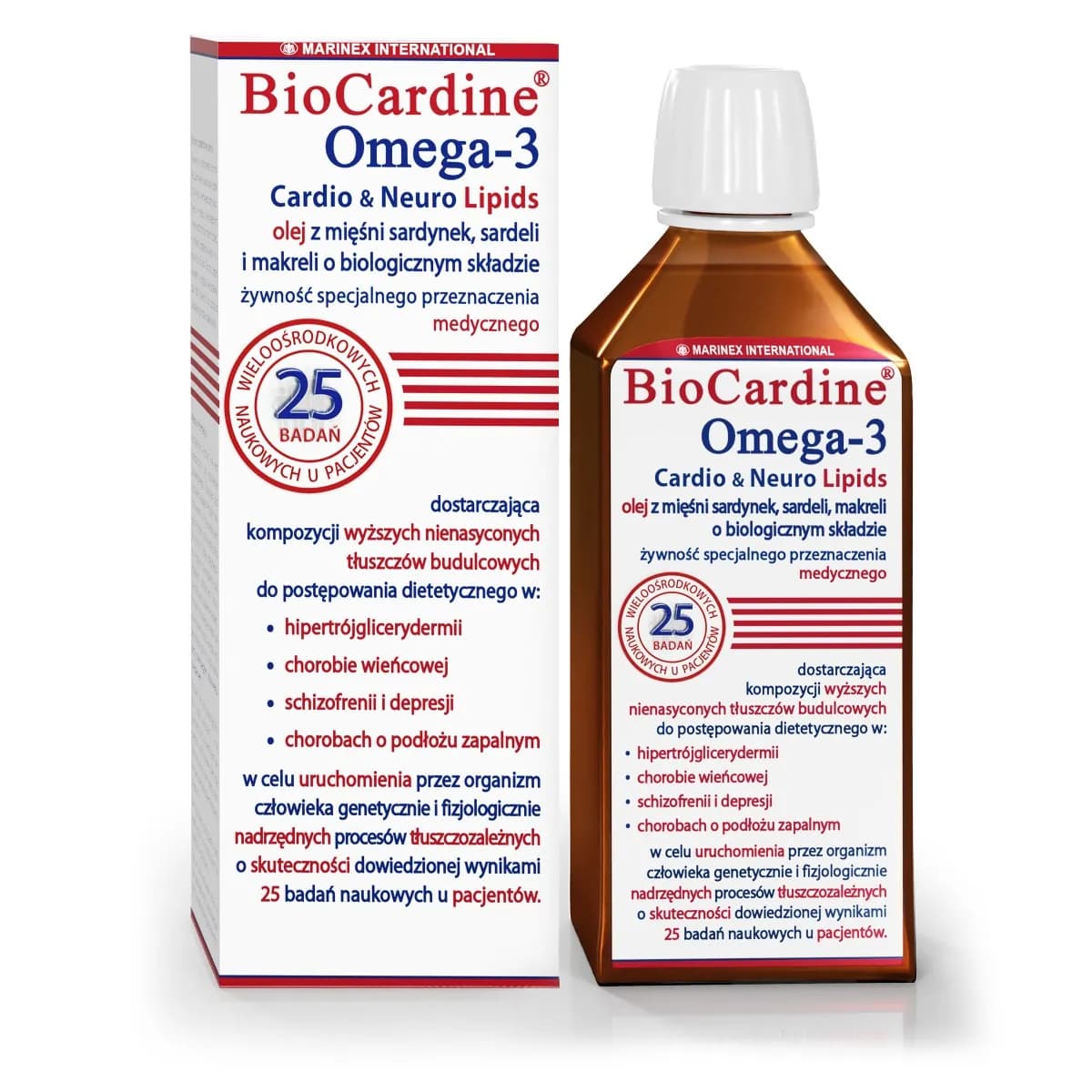 BioCardine® Omega-3 olej z mięśni sardynek sardeli i makreli płyn 200 ml - zdjęcie 1