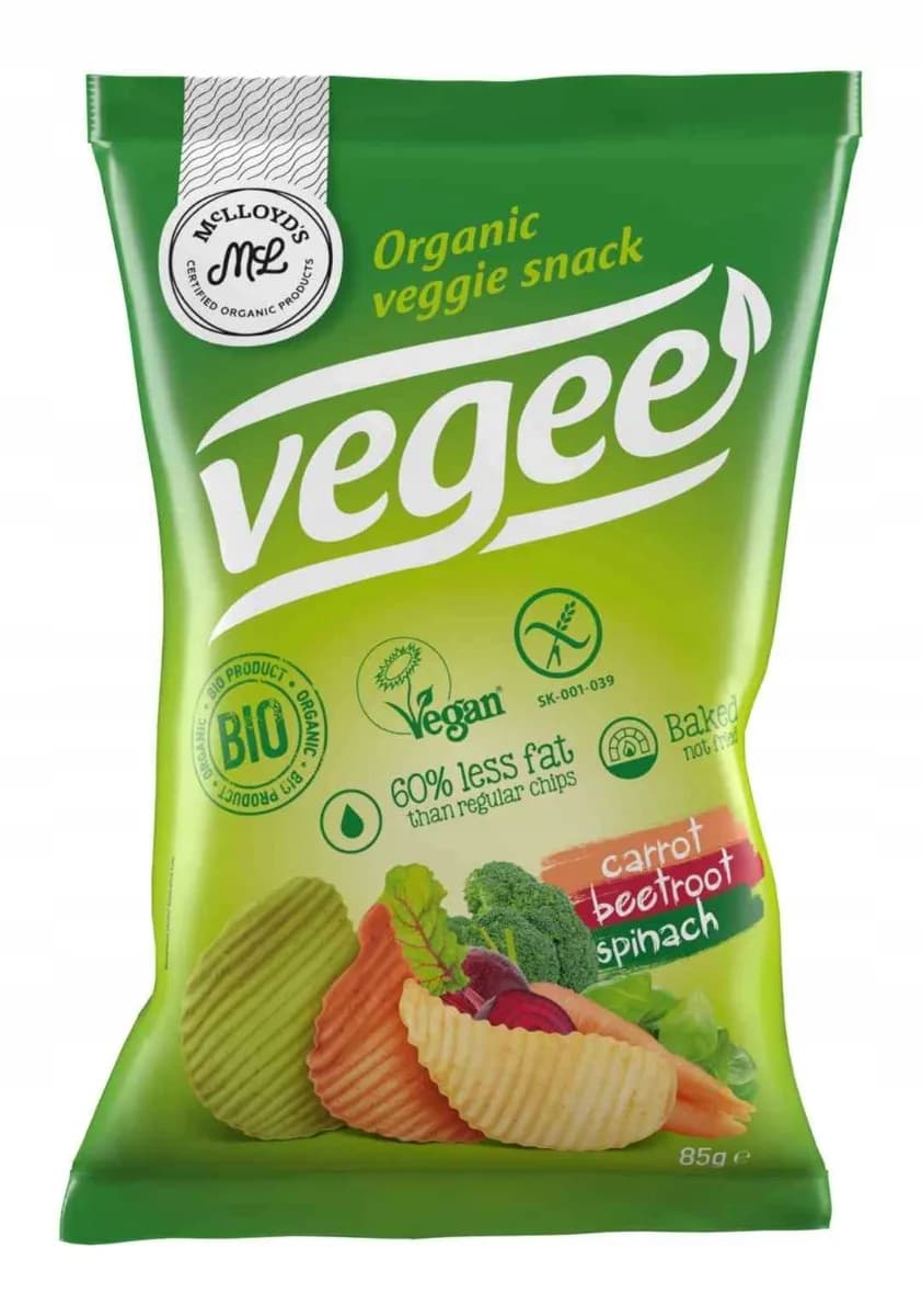 MCLLOYDS Chipsy warzywne bezglutenowe BIO 85 g - zdjęcie 1
