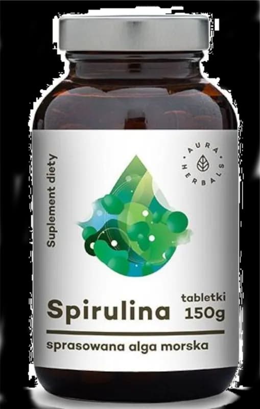 Aura Herbals Spirulina 150g 600 tabletek - zdjęcie 1