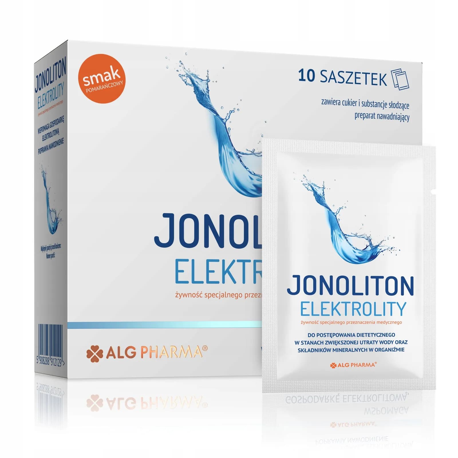 Alg Pharma JONOLITON elektrolity ŻSPM 10 saszetek o smaku pomarańczowym - zdjęcie 1