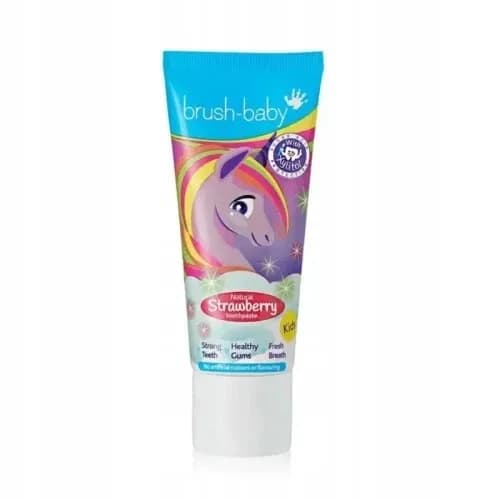BRUSH-BABY Pasta do zębów dla dzieci 3+ truskawkowa 50ml - zdjęcie 1