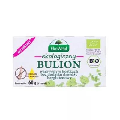 EKOWITAL Bulion warzywny w kostkach bez drożdży BEZGL. BIO 60 g - zdjęcie 1