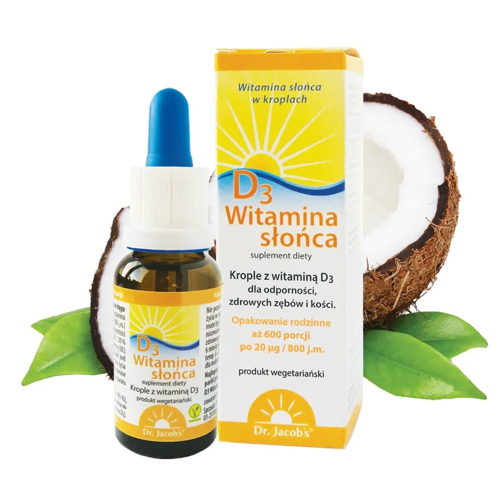 Dr. Jacob's Witamina D3 w kroplach 20 ml - zdjęcie 1