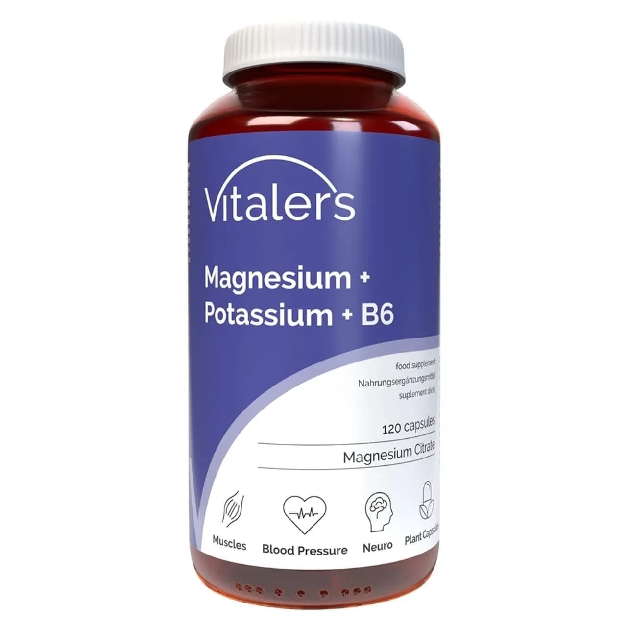 Vitaler's Magnez 100 mg + Potas 150 mg + B6 6 mg 120 kapsułek - zdjęcie 1