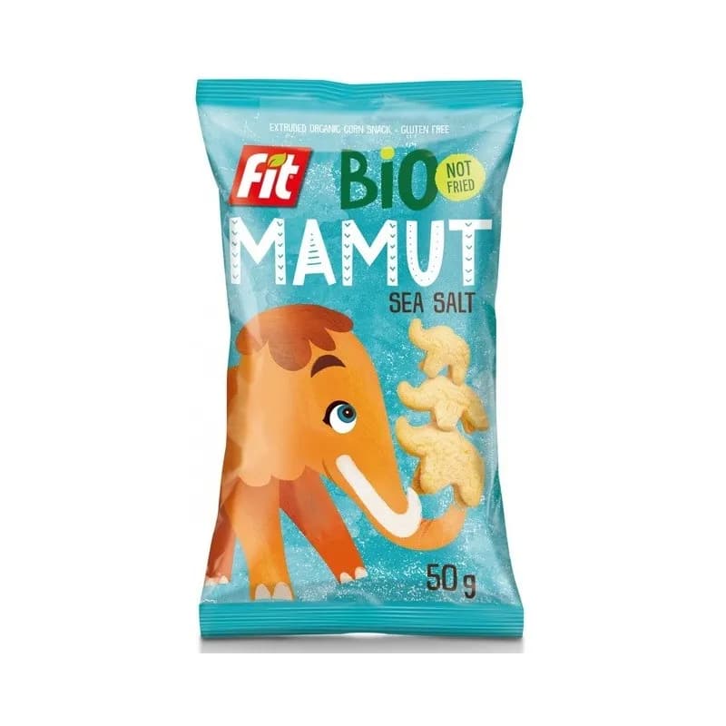 BIO MAMUT Chrupki kukurydziane z solą morską bezgl. BIO 50 g - zdjęcie 1