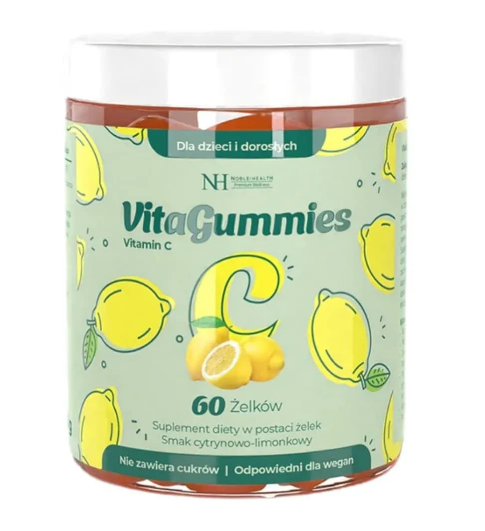 Noble Health VitaGummies Vitamin C 60 żelków o smaku cytrynowo-limonkowym - zdjęcie 1